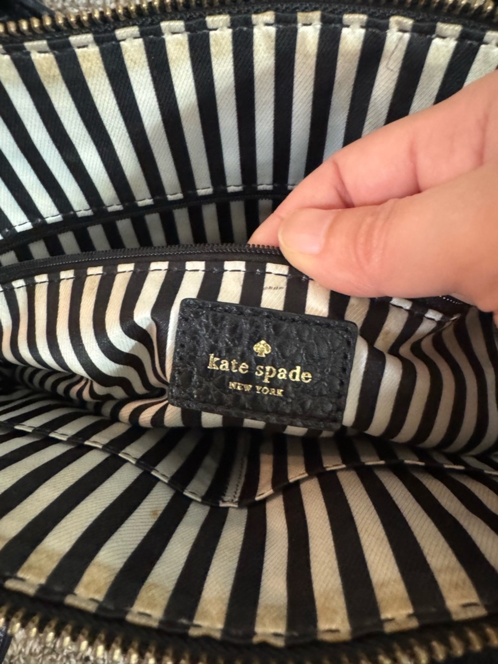 Kate Spade Black Southport Jenny Leather Satchel with Crossbody Detachable Strap - Picture 5 of 16